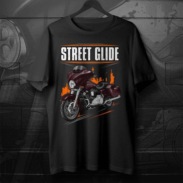 Harley-Davidson Street Glide T-shirt 2022 Midnight Crimson Red Clothing & Merchandise