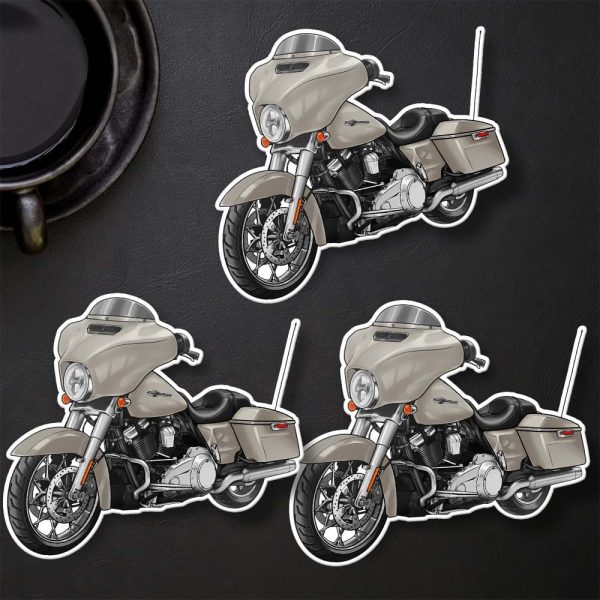 Harley-Davidson Street Glide Stickers 2022 White Sand Pearl Clothing & Merchandise
