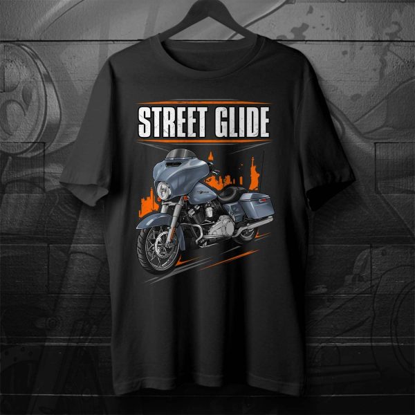 Harley-Davidson Street Glide T-shirt 2023 Atlas Silver Metallic Clothing & Merchandise