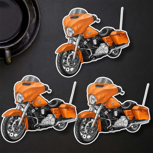 Harley-Davidson Street Glide Special Stickers 2023 Baja Orange (Chrome Finish) Merchandise & Clothing