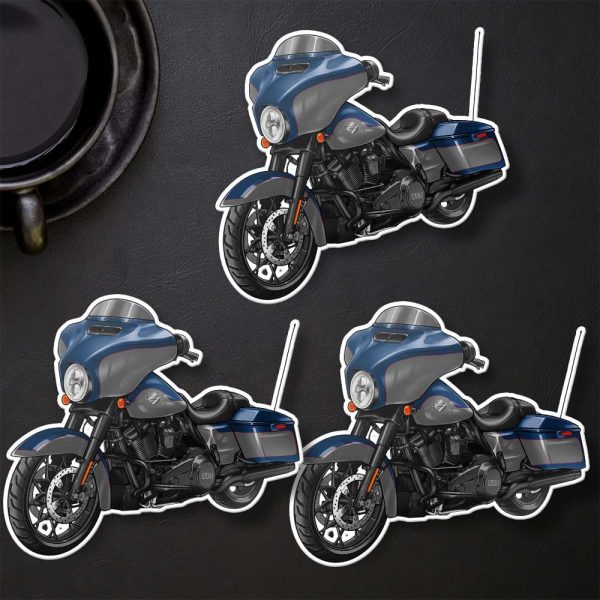 Harley-Davidson Street Glide Special Stickers 2023 Bright Billiard Blue & Billiard Gray (Black Finish) Merchandise & Clothing