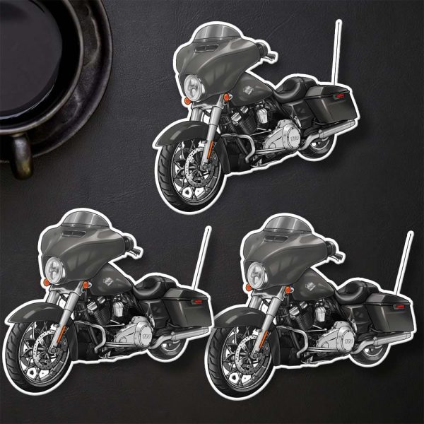Harley-Davidson Street Glide Special Stickers 2023 Gray Haze (Chrome Finish) Merchandise & Clothing