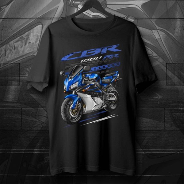 Honda CBR1000RR 2005 T-shirt Fireblade Candy Tahitian Blue Merchandise & Clothing
