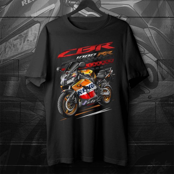 Honda CBR1000RR 2005 T-shirt Fireblade Repsol Merchandise & Clothing