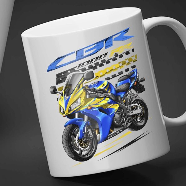 Honda CBR1000 RR Mug 2006 Candy Blue & Yellow Merchandise & Clothing