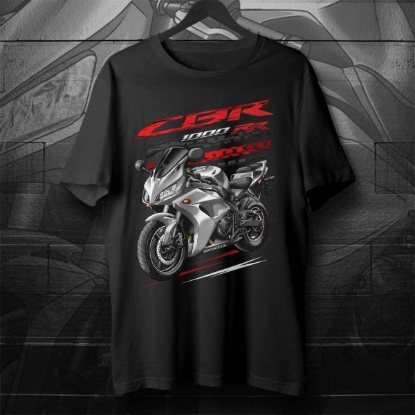 Honda CBR1000RR 2007 T-shirt Light Silver Metallic Merchandise & Clothing