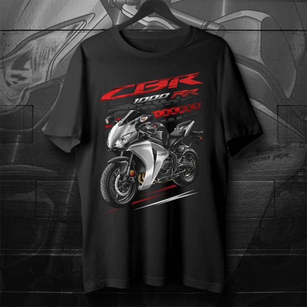 Honda CBR 1000 RR T-shirt 2008 Black & Metallic Silver Merchandise & Clothing