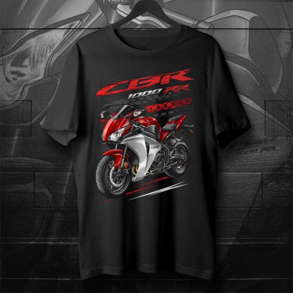 Honda CBR 1000 RR T-shirt 2008 Candy Dark Red & Metallic Silver Merchandise & Clothing