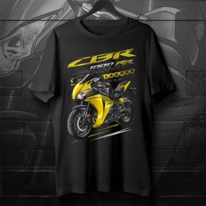 Honda CBR1000RR 2008 T-shirt Pearl Yellow & Black Merchandise & Clothing