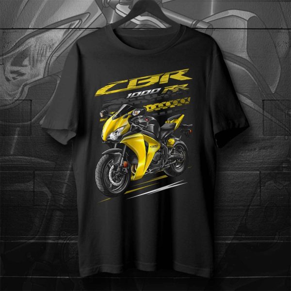 Honda CBR 1000 RR T-shirt 2008 Pearl Yellow & Black Merchandise & Clothing