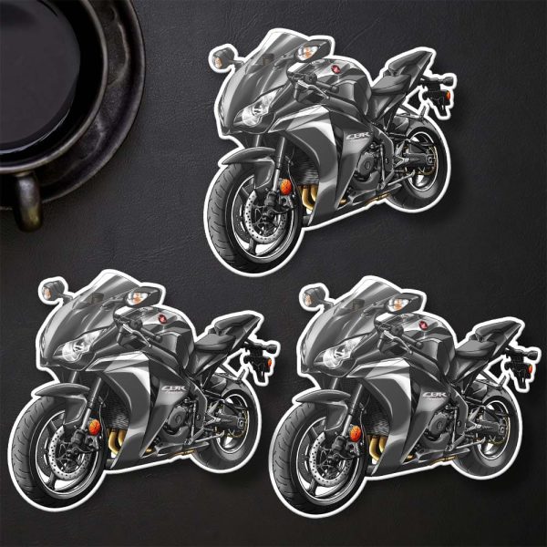 Honda CBR 1000 RR Stickers 2009 Achilles Black Metallic Merchandise & Clothing