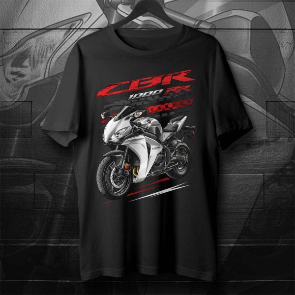 Honda CBR 1000 RR T-shirt 2009 Pearl White & Light Silver Metallic Merchandise & Clothing