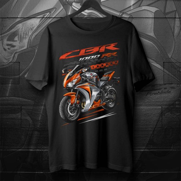 Honda CBR 1000 RR T-shirt 2010 Digital Silver Metallic Pearl Fire Orange Merchandise & Clothing