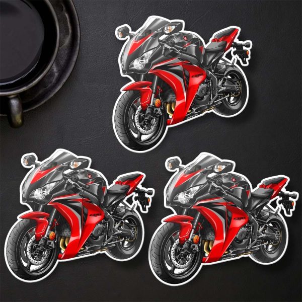 Honda CBR 1000 RR Stickers 2010 Red & Black Merchandise & Clothing