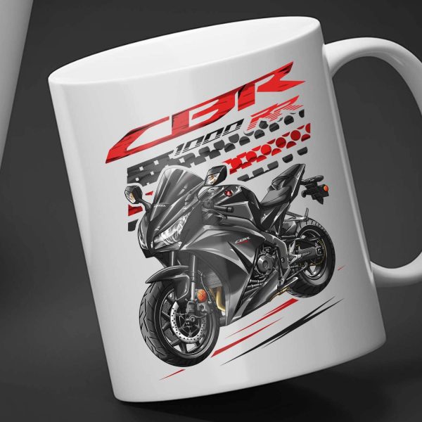 White Mug Honda CBR1000RR 2012-2015 Graphite Black Merchandise & Clothing