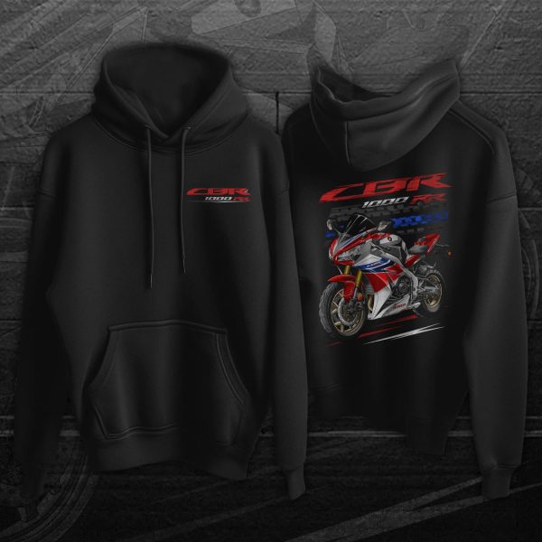 Honda CBR1000RR 2014 & 2016 Hoodie SP Red & White & Blue Merchandise & Clothing