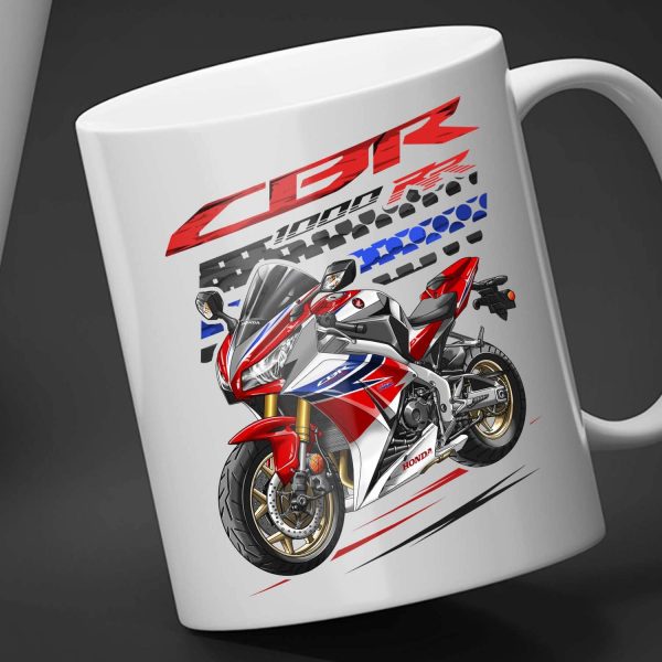 White Mug Honda CBR1000RR 2014 & 2016 SP Red & White & Blue Merchandise & Clothing