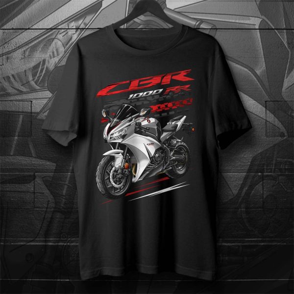 Honda CBR1000RR 2014 T-shirt Pearl White Merchandise & Clothing