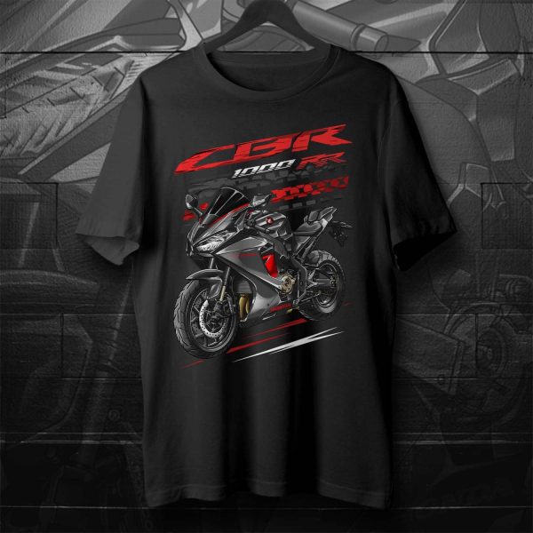 Honda CBR1000RR 2017-2018 T-shirt Matt Ballistic Black Metallic Merchandise & Clothing