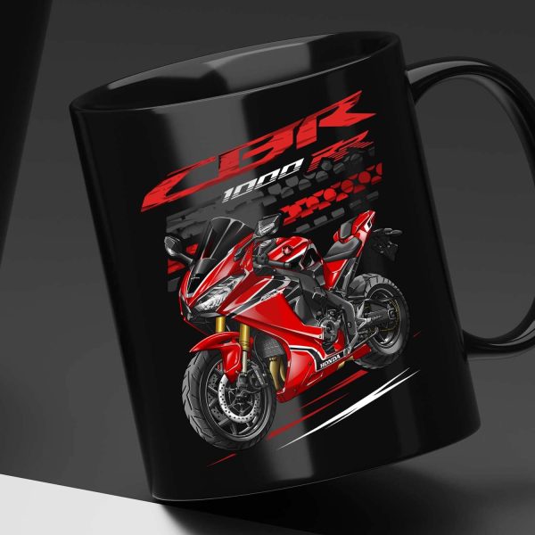 Black Mug Honda CBR1000RR 2017 Victory Red Merchandise & Clothing