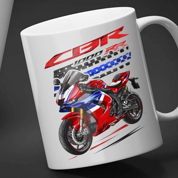 White Mug Honda CBR1000 RR 2024 Fireblade SP Grand Prix Red Merchandise & Clothing