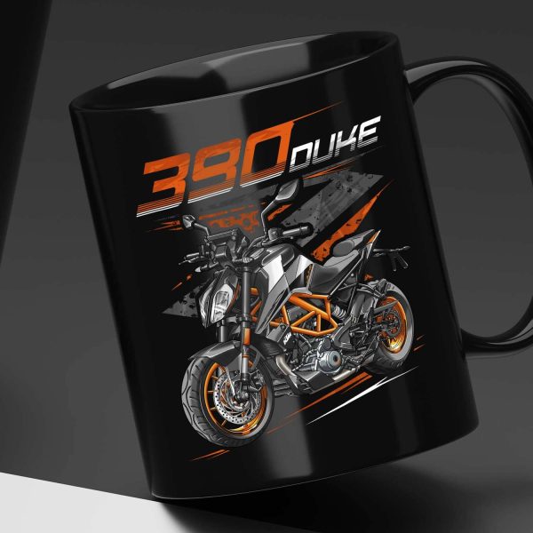 KTM 390 Duke 2021-2022 Black Mug Silver Metallic Merchandise & Clothing
