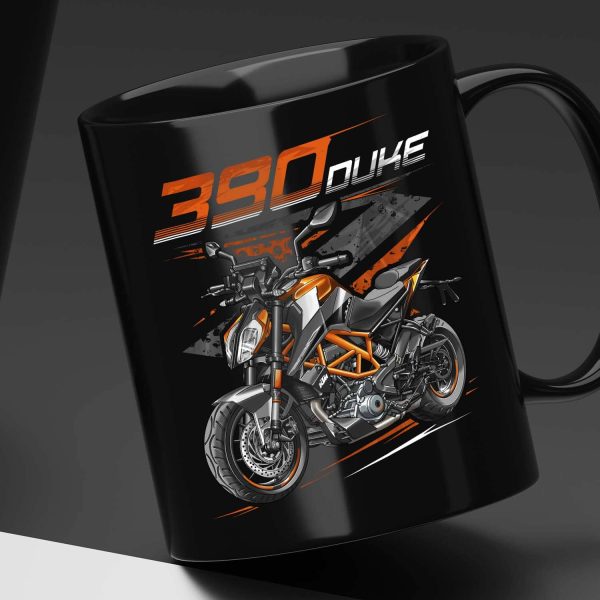 KTM 390 Duke 2023 Black Mug Liquid Metal Merchandise & Clothing