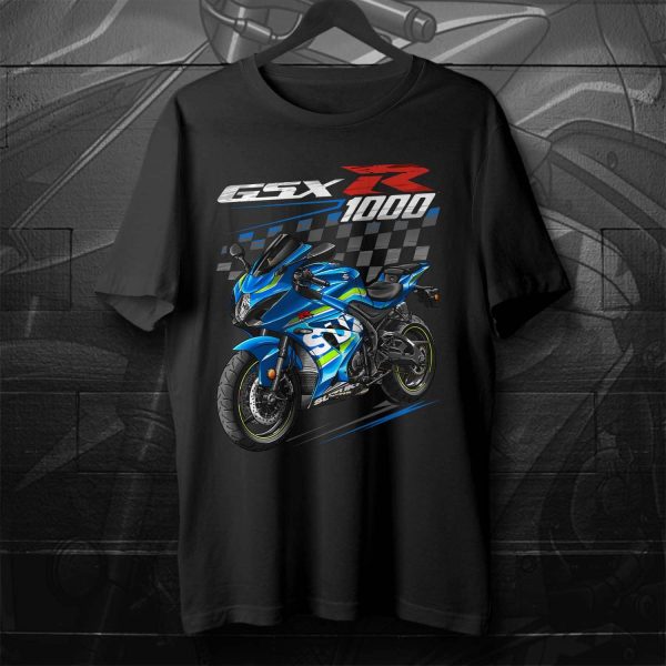 Suzuki GSX-R 1000 T-shirt 2017 Metallic Triton Blue Merchandise & Clothing