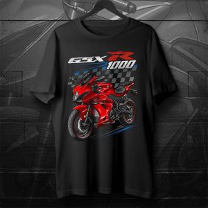 Suzuki GSX-R 1000 T-shirt 2017 Pearl Mitra Red Merchandise & Clothing
