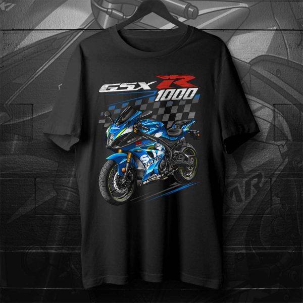 Suzuki GSX-R 1000 T-shirt 2018-2020 ECSTAR Metallic Triton Blue Merchandise & Clothing