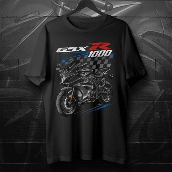 Suzuki GSX-R 1000 T-shirt 2021-2022 Metallic Matte Black Merchandise & Clothing