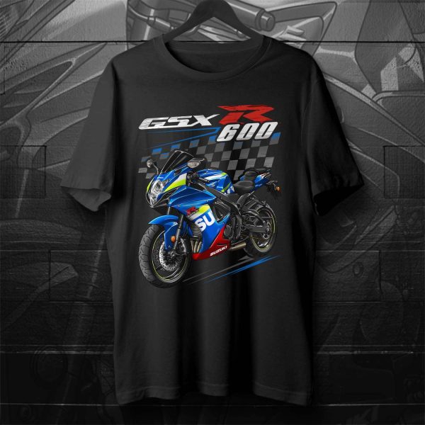 Suzuki GSX-R 600 Clothing T-shirt 2016 Metallic Triton Blue Merchandise