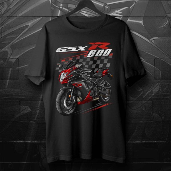 Suzuki GSX-R 600 T-shirt 2016 Pearl Mira Red & Metallic Matte Black No. 2 Merchandise & Clothing