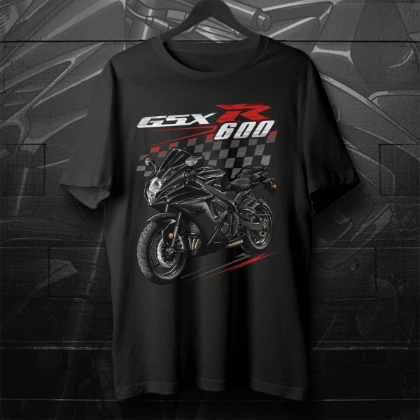 Suzuki GSX-R 600 T-shirt 2021 Glass Sparkle Black Merchandise & Clothing