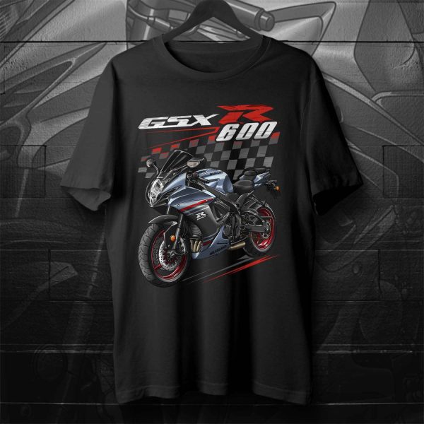 Suzuki GSX-R 600 T-shirt 2023 Glass Sparkle Black & Glass Matte Mechanical Gray Merchandise & Clothing