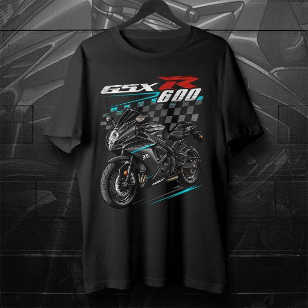 Suzuki GSX-R 600 T-shirt 2024 Metallic Matte Black No. 2 & Glass Sparkle Black Merchandise & Clothing