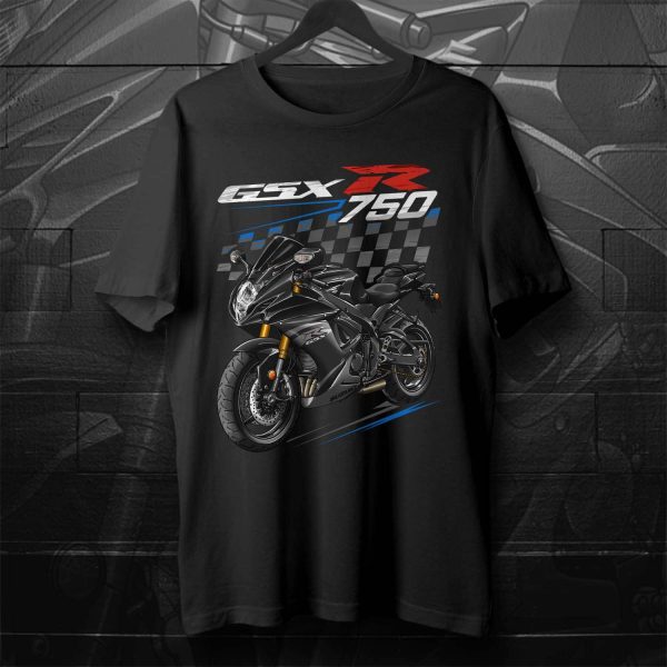 Suzuki GSX-R 750 T-shirt 2013 Glass Sparkle Black & Metallic Thunder Gray Merchandise & Clothing