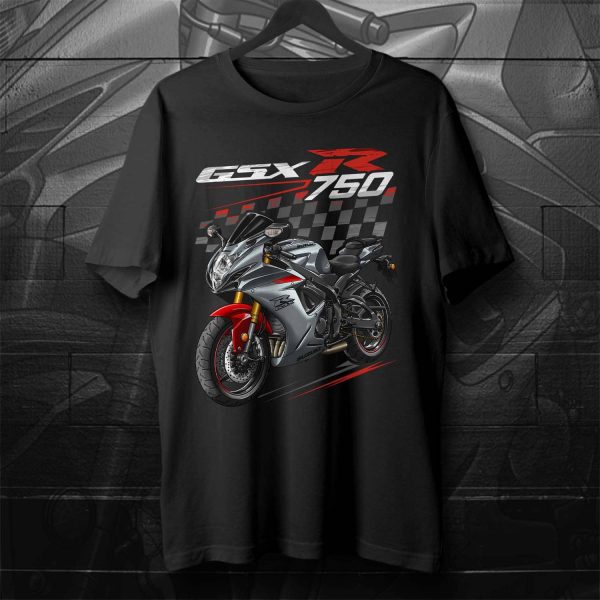 Suzuki GSX-R 750 T-shirt 2021 Metallic Gray Oort Number 3 Merchandise & Clothing