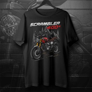 Triumph Scrambler 400 X T-shirt Carnival Red Phantom Black Merchandise & Clothing