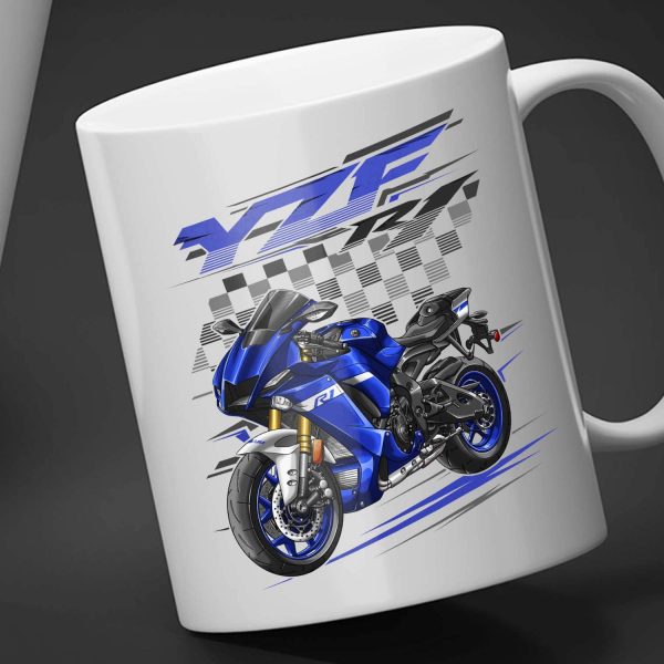 Yamaha YZF-R1 2020-2021 White Mug Team Yamaha Blue Merchandise & Clothing