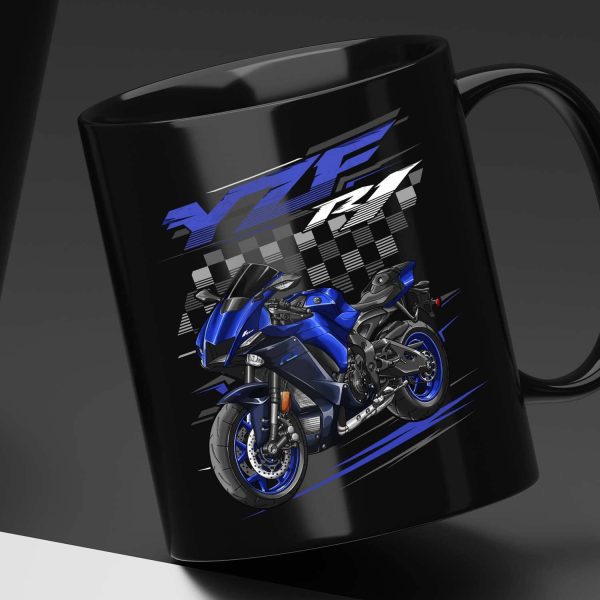 Yamaha YZF-R1 2022-2023 Black Mug Team Yamaha Blue Merchandise & Clothing