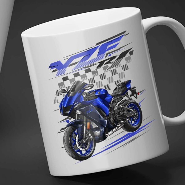 Yamaha YZF-R1 2022-2023 White Mug Team Yamaha Blue Merchandise & Clothing