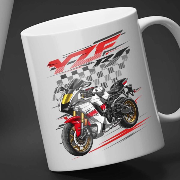 Yamaha YZF-R1 2022 White Mug 60th GP Anniversary Merchandise & Clothing