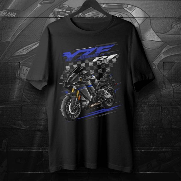 Yamaha YZF-R1 2024 T-shirt Black Mettalic & Carbon Merchandise & Clothing