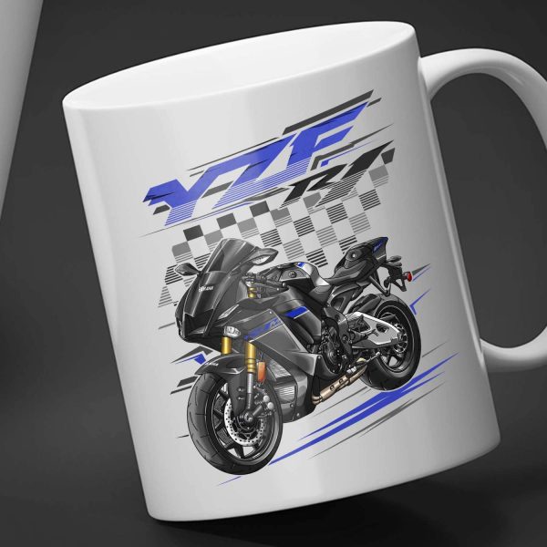 Yamaha YZF-R1 2024 White Mug Black Mettalic & Carbon Merchandise & Clothing