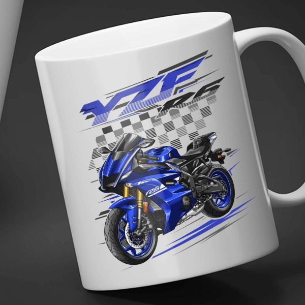 Yamaha YZF R6 2017 White Mug Team Yamaha Blue Merchandise & Clothing