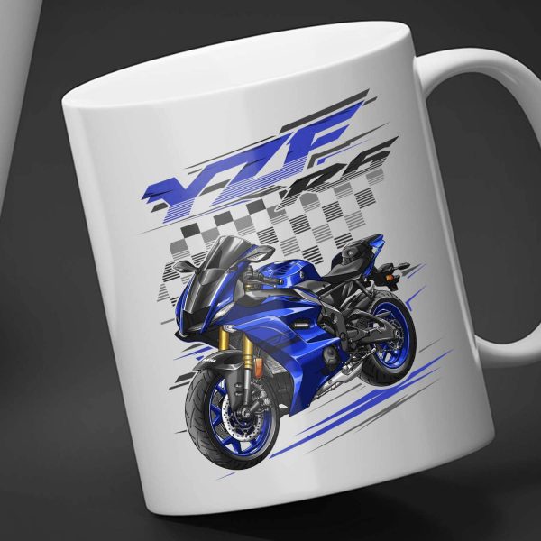 Yamaha YZF R6 2018 White Mug Team Yamaha Blue Merchandise & Clothing