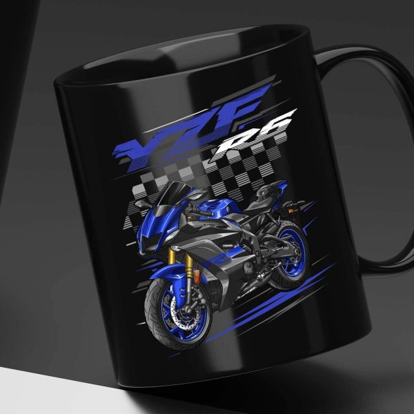 Yamaha YZF R6 2019 Black Mug Team Yamaha Blue Merchandise & Clothing