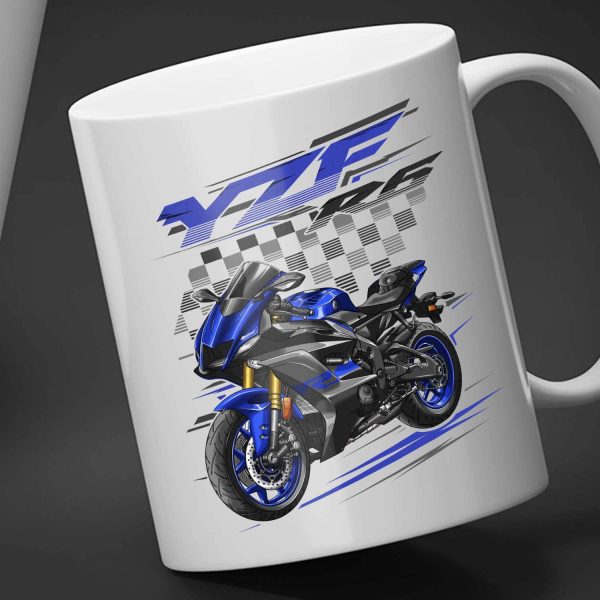 Yamaha YZF R6 2019 White Mug Team Yamaha Blue Merchandise & Clothing