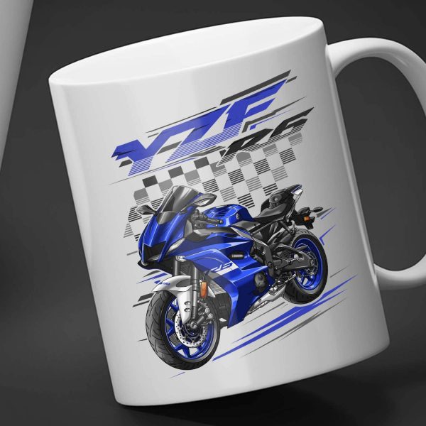 Yamaha YZF R6 2020 White Mug Team Yamaha Blue Merchandise & Clothing